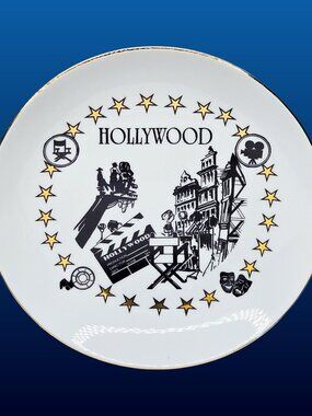 Vintage ceramic Hollywood, California souvenir collector plate